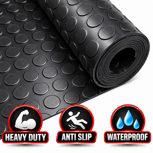 Rubber flooring matting - matting, heavy