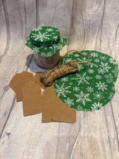 Christmas jam jar covers - christmas,
