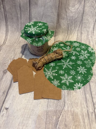 Christmas jam jar covers - jar,