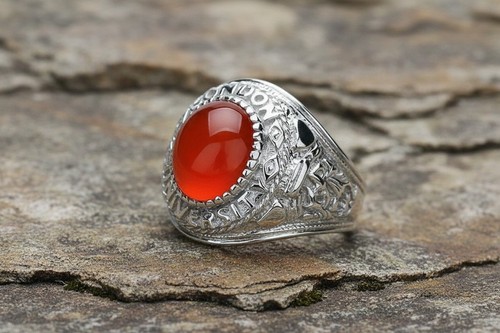Mens sterling silver - sterling, red