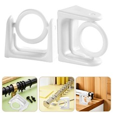 4 pcs  Bathroom Curtain Rod Brackets Rod Racks Shower Curtain Accessories