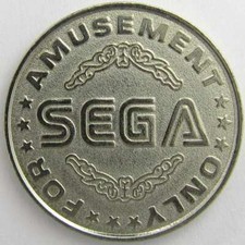 SEGA AMUSEMENT ARCADE COIN TOKEN OLD RETRO COLLECTORS PROMO ORIGINAL USED RARE