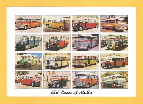 Large bus postcard - postcard, old