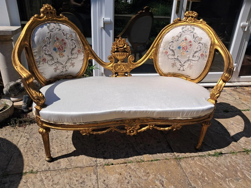 Newly upholstered gilted - upholstered, &