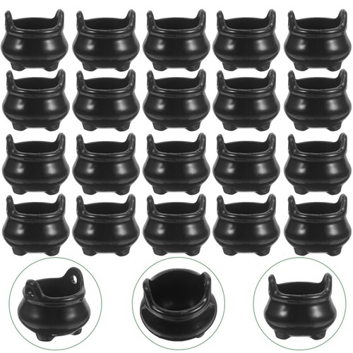 24pcs black plastic mini witch - 24pcs,