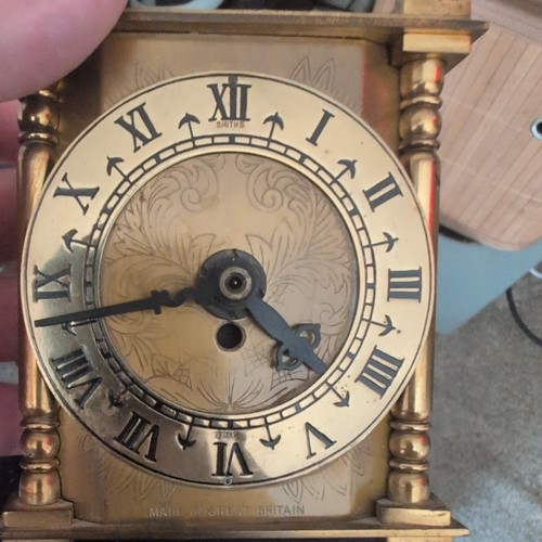Smiths brass clock fully - brass,