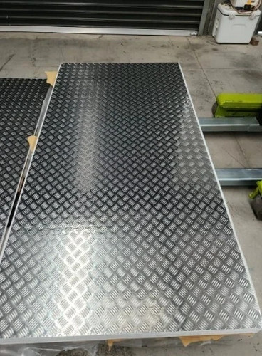 2mm aluminium bar chequer - aluminium, 5-bar