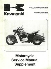 Kawasaki Motorcycle Motorbike 800 Drifter Supplementary Service Shop Manual