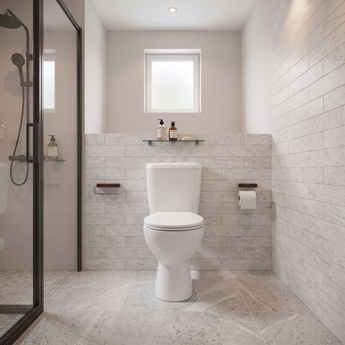 Close coupled toilet pan - close,