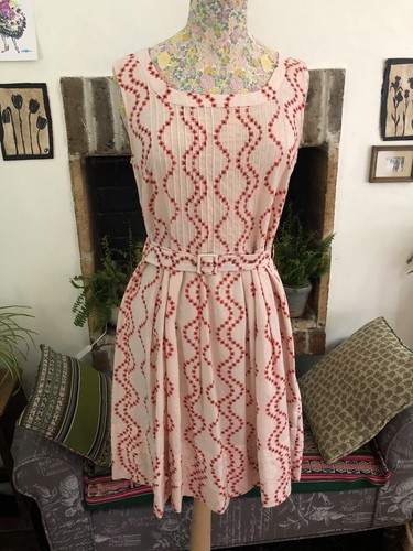 Cotton silk dress - cotton/, olive