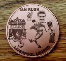 Ian Rush Liverpool Legend Coin Souvenir Collectors Series Football