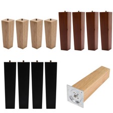 4x Wooden Legs Oak 4'' 6'' 8''