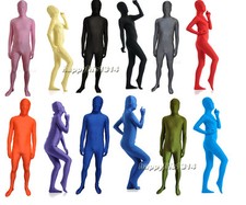 Unisex Adult Full body  Spandex Zentai costume Skin Bodysuit Catsuit 