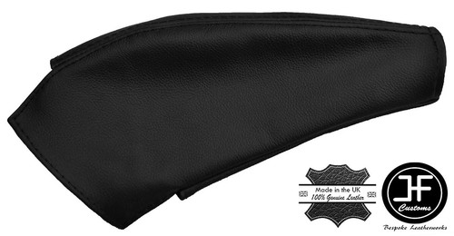Black real leather handbrake - black,