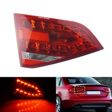 N/S Left LED Rear Inner Tail Light Red/ Clear Lens For Audi A4 B8 Saloon 2009-12