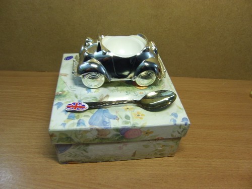 Silver plated noddy car - silver-plated,