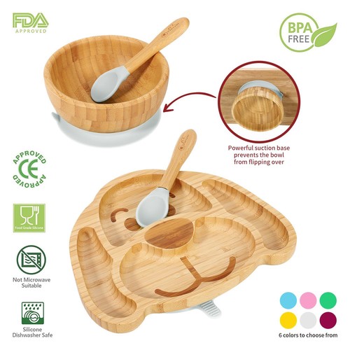 Vinsani bamboo dog plate bowl - vinsani,