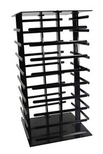 Black Rotating 4 Sided Hanging Card Display Stand 49.5cm Tall with Hanging Cards