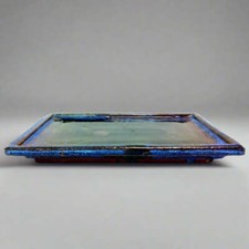 18cm Glazed Bonsai Pot Drip Tray | Rectangle