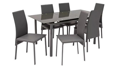 Lido glass extending dining - glass,