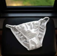 Womens White Bikinis 100% Silk