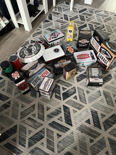 Vintage metal biscuit tins - metal,