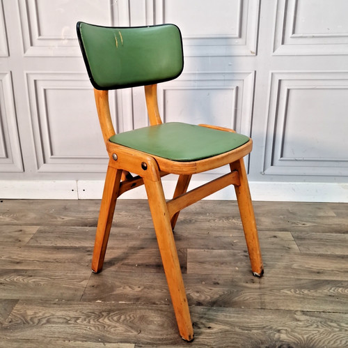 Vintage school chair plywood - school,