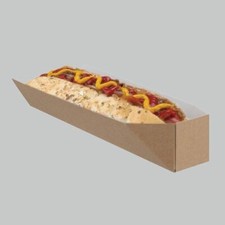  HOT DOG holder Disposable Takeaway BBQ Cardboard Fast Food Packaging box x50 