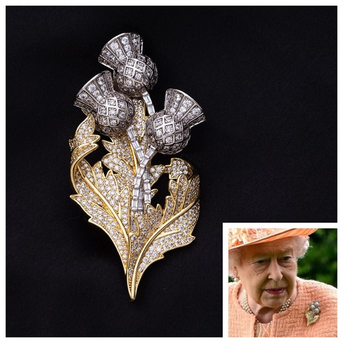 Scottish thistle brooch royal - scottish, brooch,
