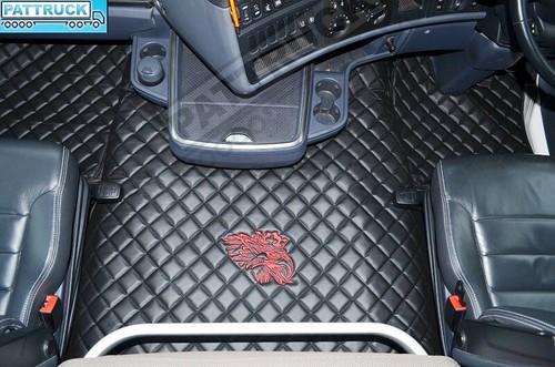 Eco leather floor mats set - leather,