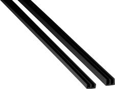 Vivarium Glass Runner Set, Black, 4Mm, 1 Metre, Top and Bottom Track, UK Made