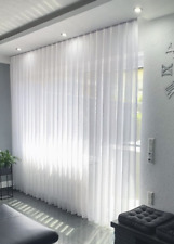 High Quality Ready Made Curtain White Store Twin Stitched Pleated Tape