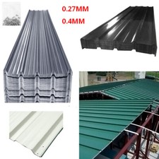 Corrugated Roofing Sheets Profile Galvanized Metal Carport Roof Panels w/ Screws