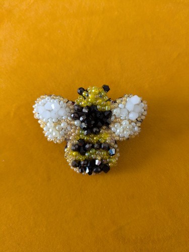 Handmade beaded bumble bee - beaded,