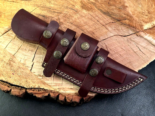 Handmade leather sheath - leather,