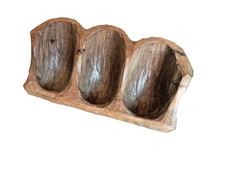 Vintage Wooden Three Pipe Rack