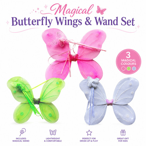 Girls butterfly glitter - girls,