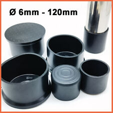 Round Plastic End Cap Black,Caps Tube Pipe PVC Blanking Cover Cap Ø 6mm - 120mm