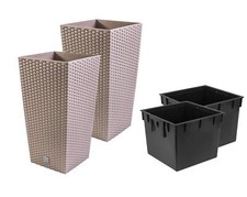 Tall Square Plastic Rattan