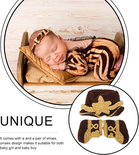 Baby photo props coffee - coffee, wool