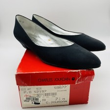 Vintage Charles Jourdan Paris Ladies Court Shoes Black 7 1/2