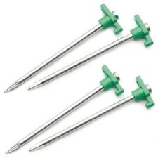 4 x Groundhog 25cm Hard Standing Rock Peg Steel Tent Pegs Awning Tent Pegs