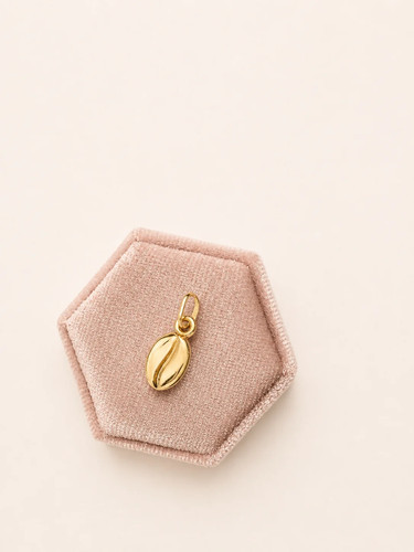 9ct gold coffee bean - 9ct, pendant