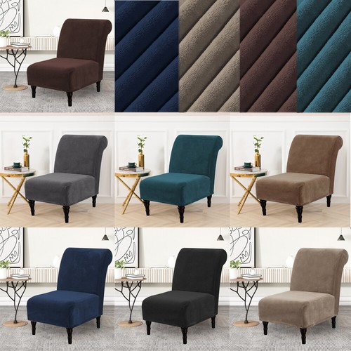 Velvet slipper chair slipcover - velvet,