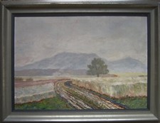 Oil Painting° Landscape Mountains Nature Forest Fields° Expressionism Antique