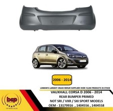 VAUXHALL CORSA D 2006 - 2014  REAR BUMPER 5 DOOR ONLY PRIMED NEW NOT SXI SRI 