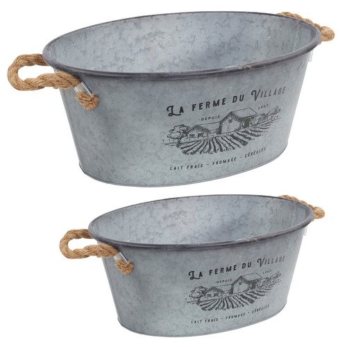 Large galvanised metal wine - large,