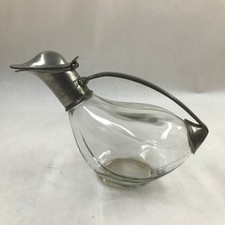 Mid Century Pewter & Glass