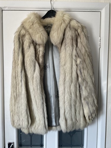 Vintage silver fox fur coat - vintage,