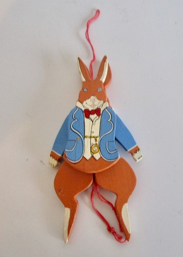 Vintage easter wood pull - easter,